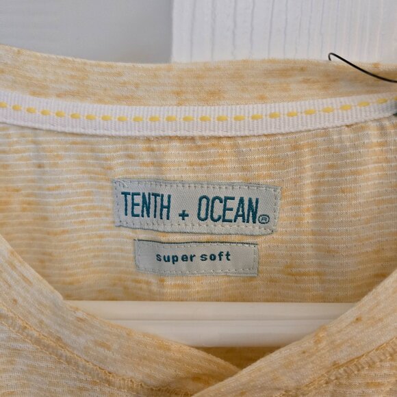 Tenth & Ocean Beige Henley short sleeve - XL - Picture 2 of 6